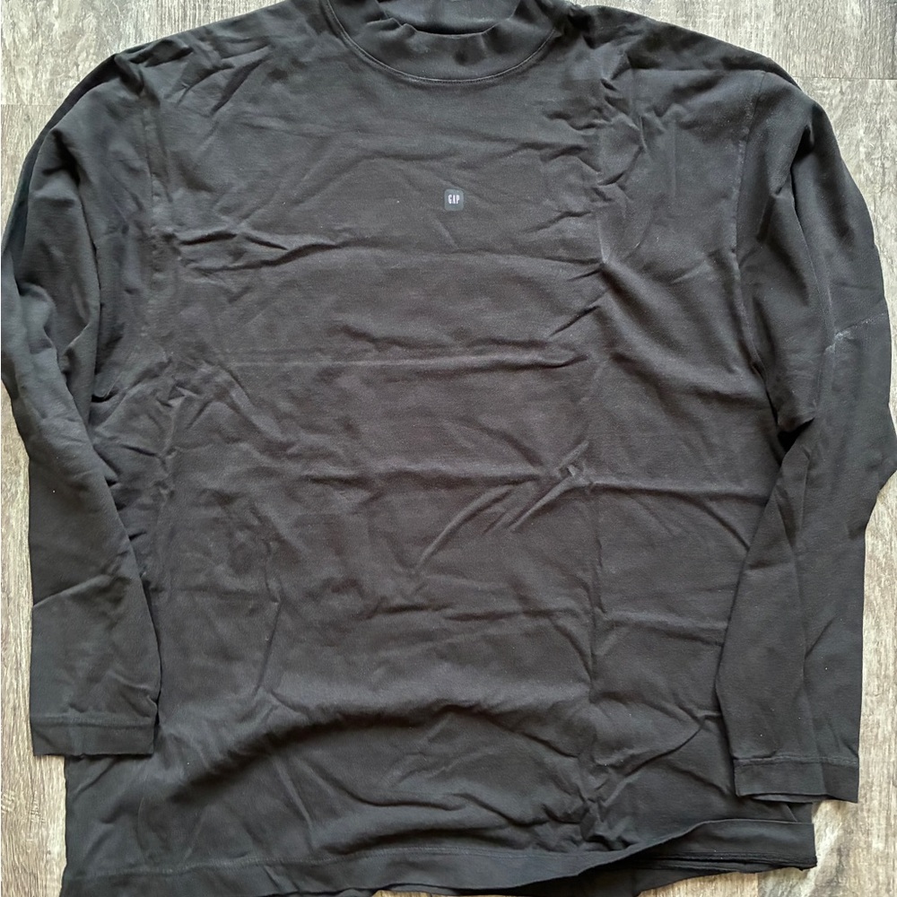 YZY Gap Balenciaga Black Long Sleeve Shirt - small
